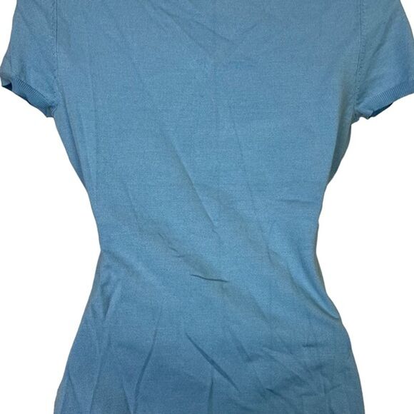 Ann Taylor Loft Y2K Silk Blend Knit Thin Short Sleeve Wrap Look Sweater NWT XS - Picture 13 of 16